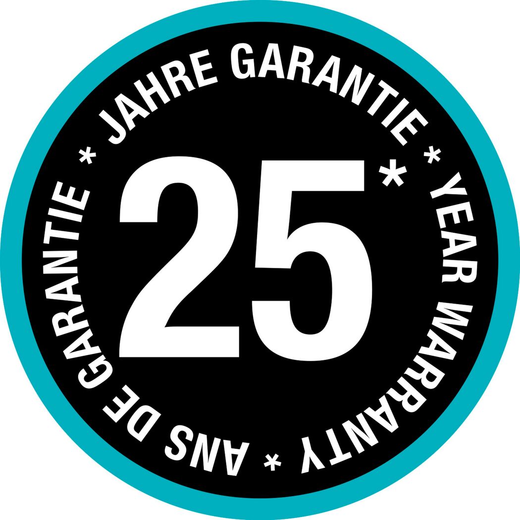 25 Jahre Garantie