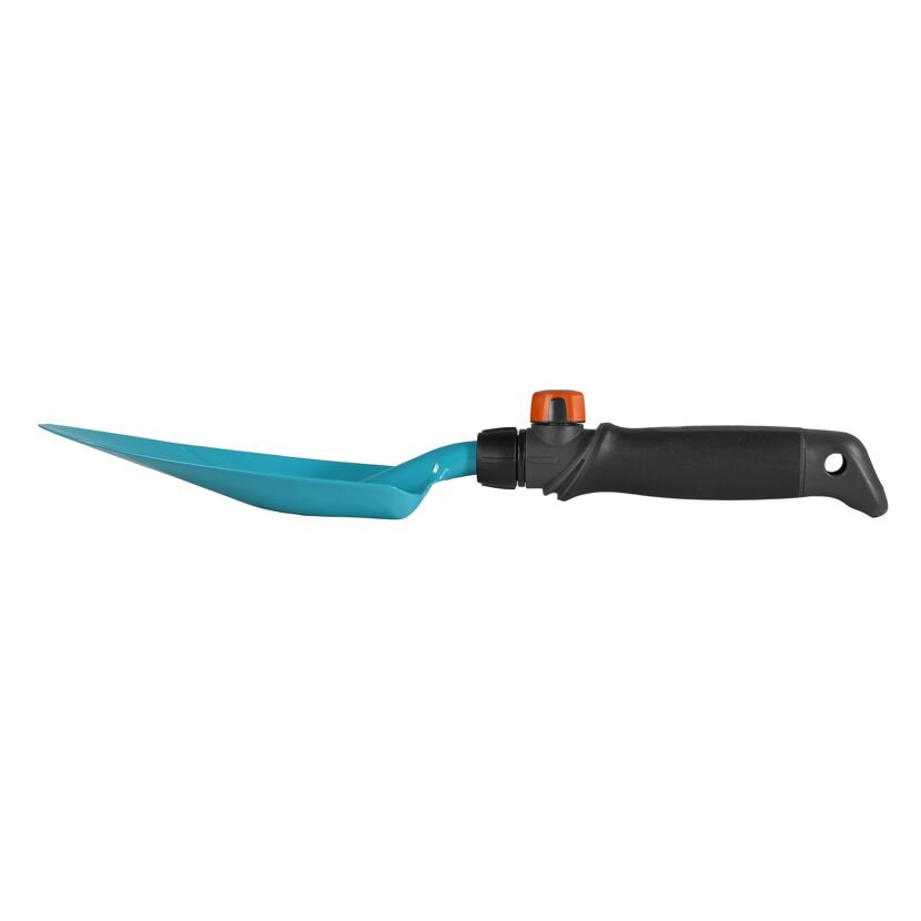 Blaue Blumenkelle Combi-System mit schwarzem Griff