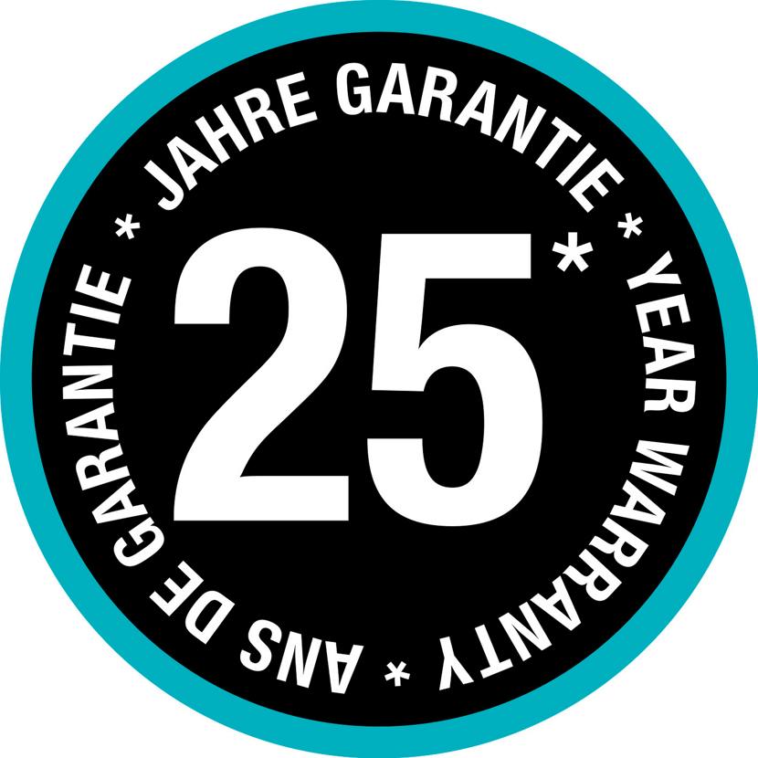 25 Jahre Garantie