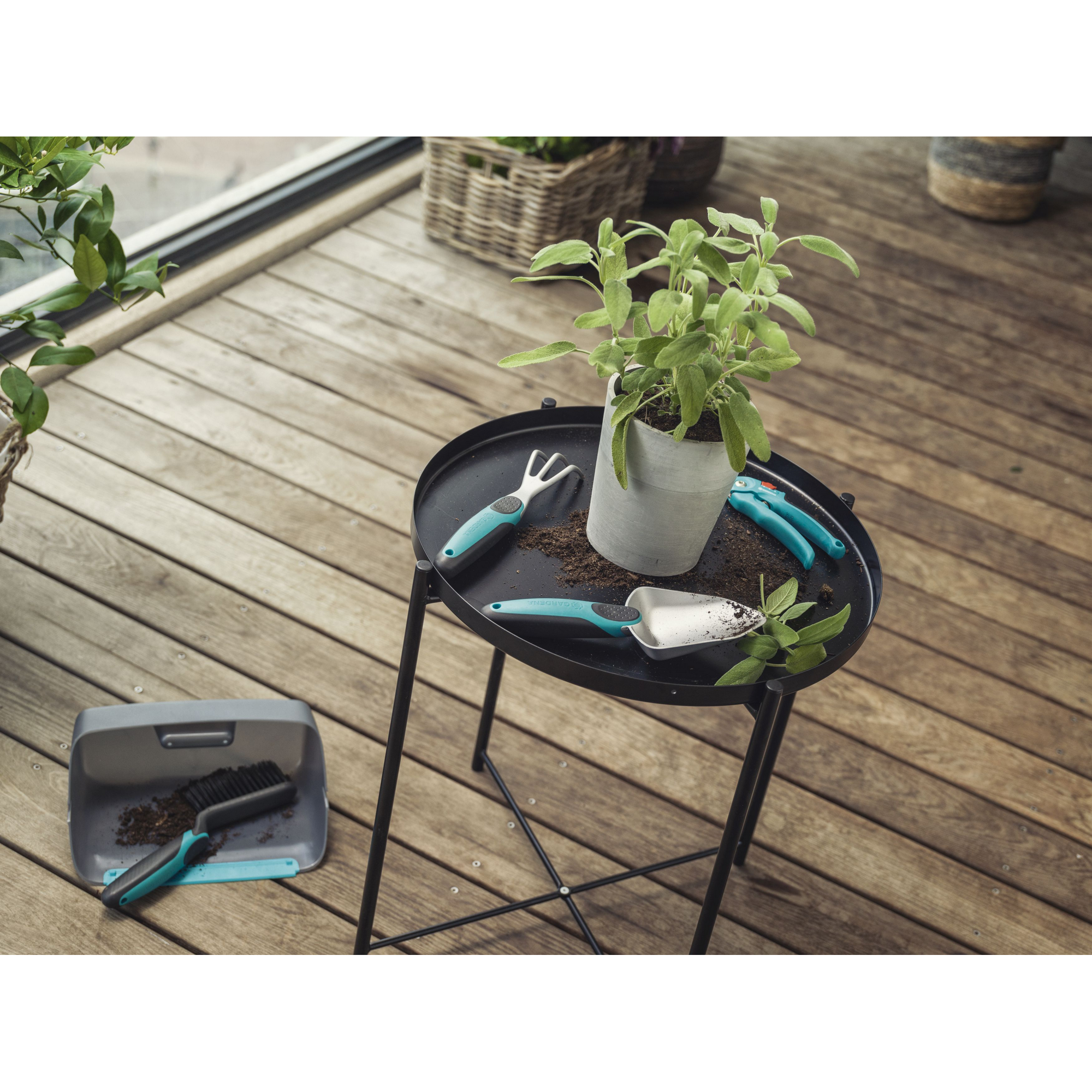 Gartenpflege-Set 'City Gardening' anthrazit/türkis 4-teilig + product picture