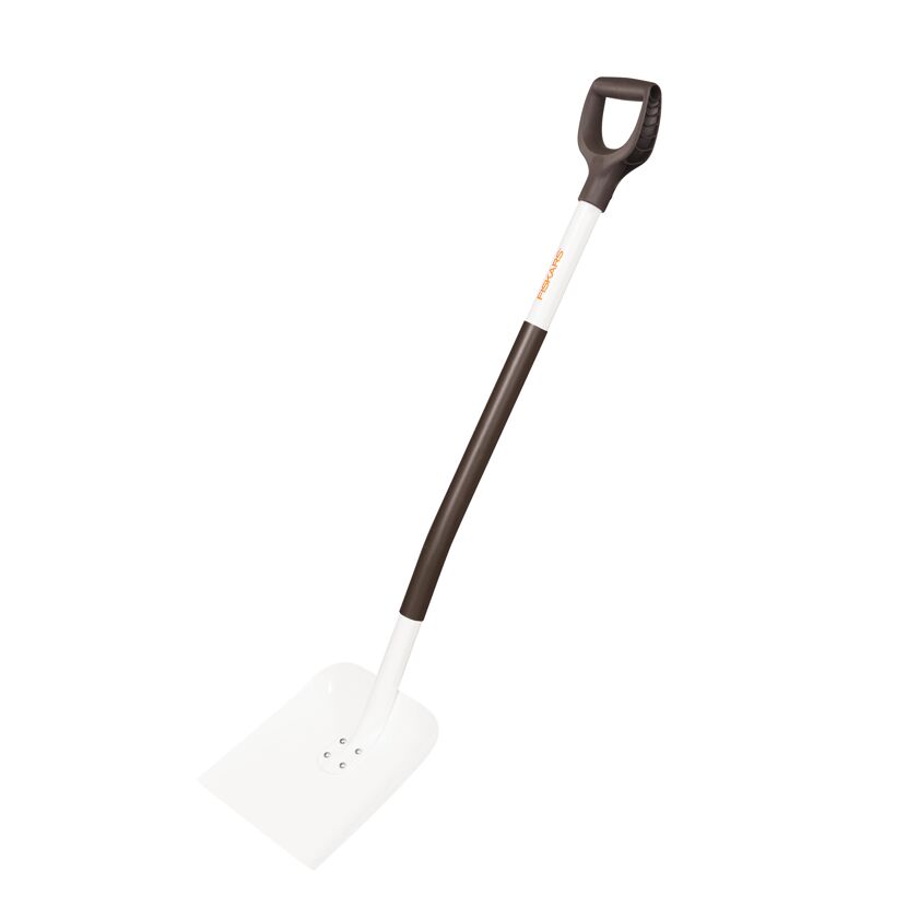 Weiße Schneeschaufel von Fiskars