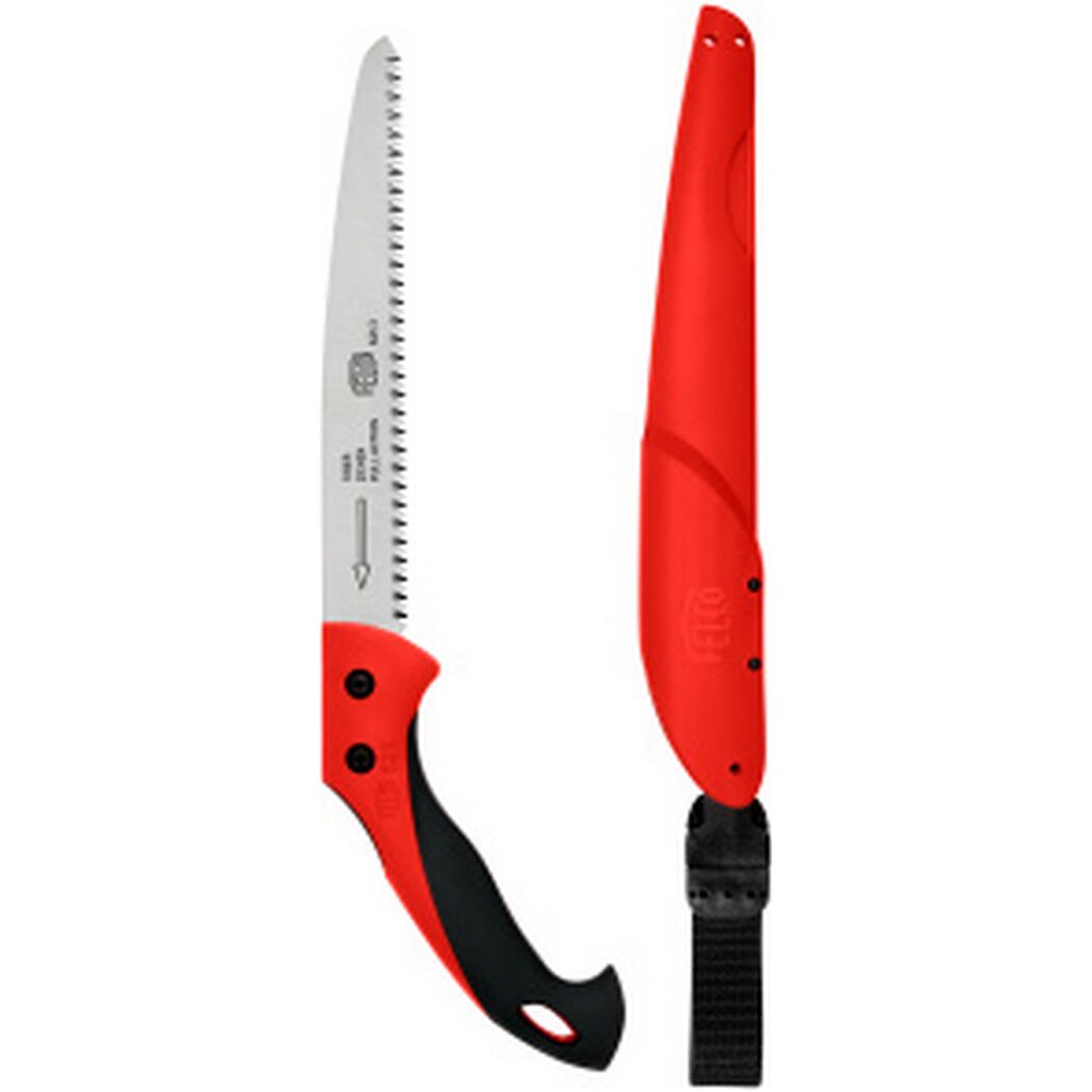 Felco Baumsäge mit rotem Griff und schwarzer Säge