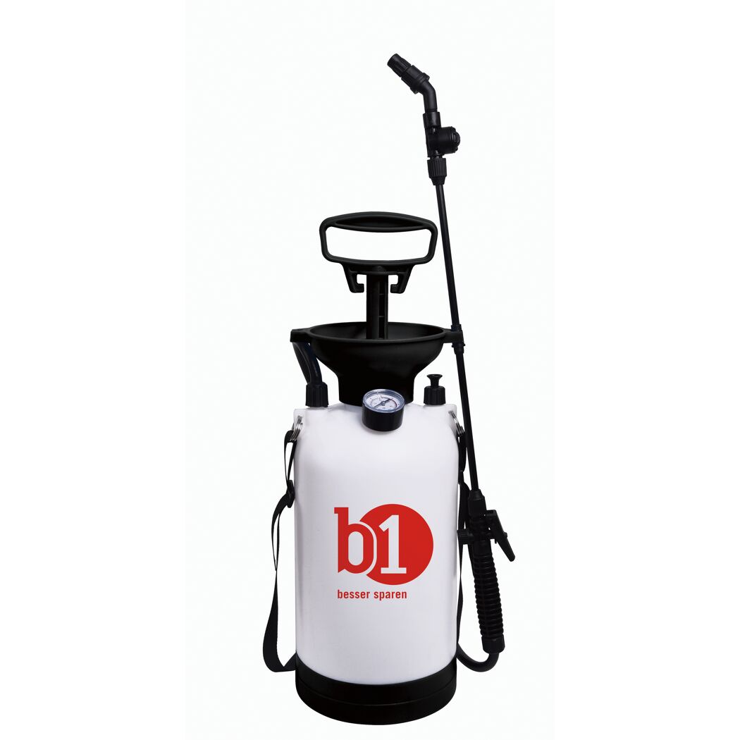Drucksprüher 5l weiß mit schwarzem Griff und Düse
