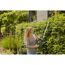 Person schneidet Hecke mit Akku-Heckenschere