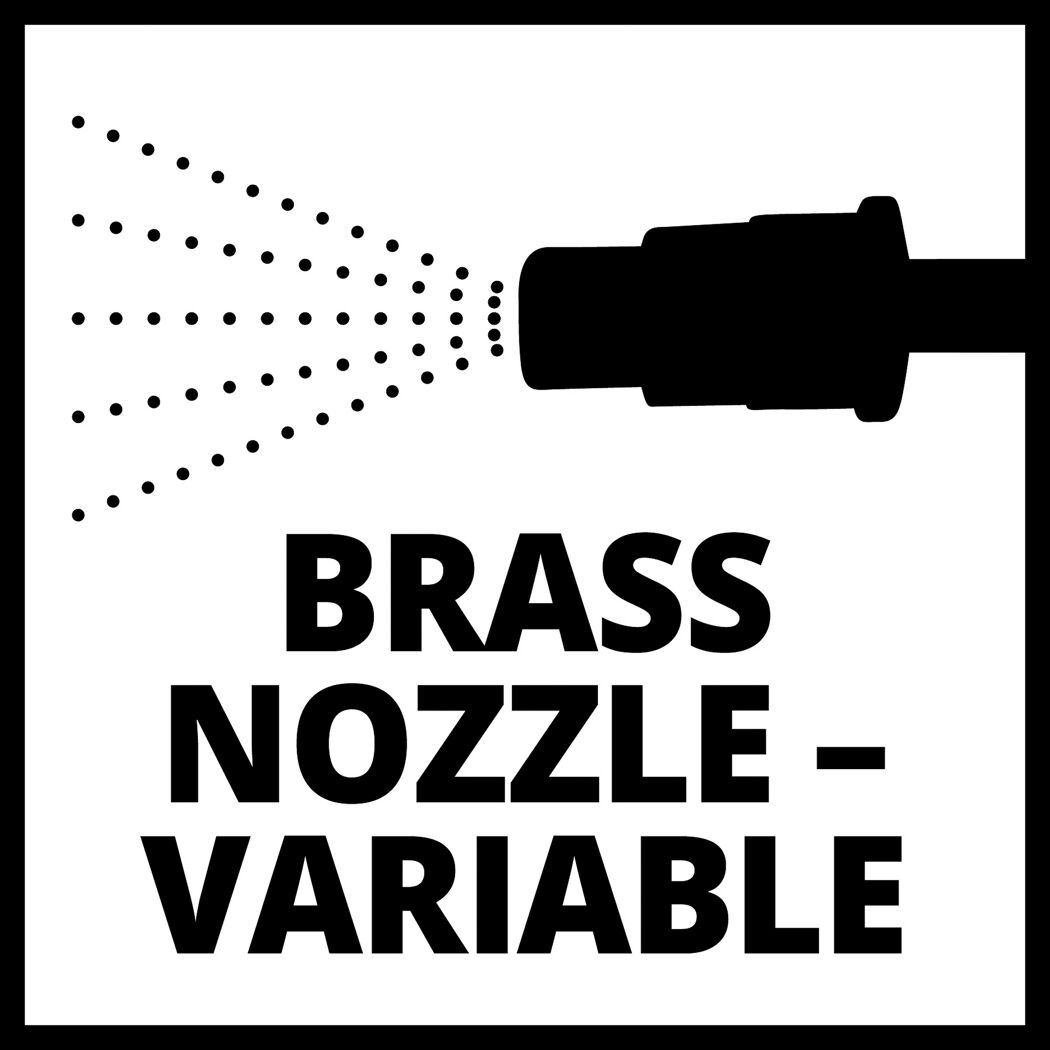 Variable Messingdüse sprüht Wasser