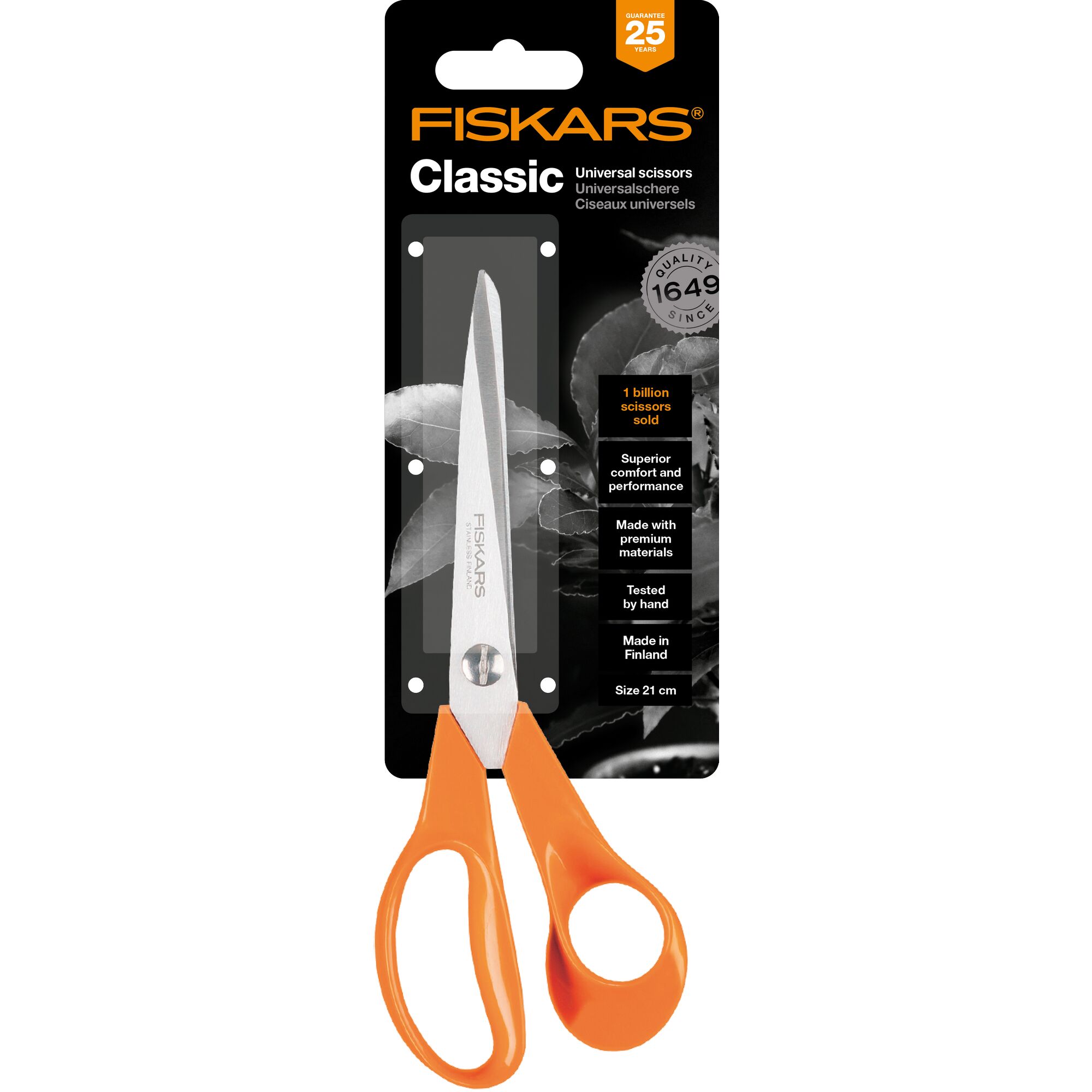 Orange Fiskars Universalschere Classic 21 cm