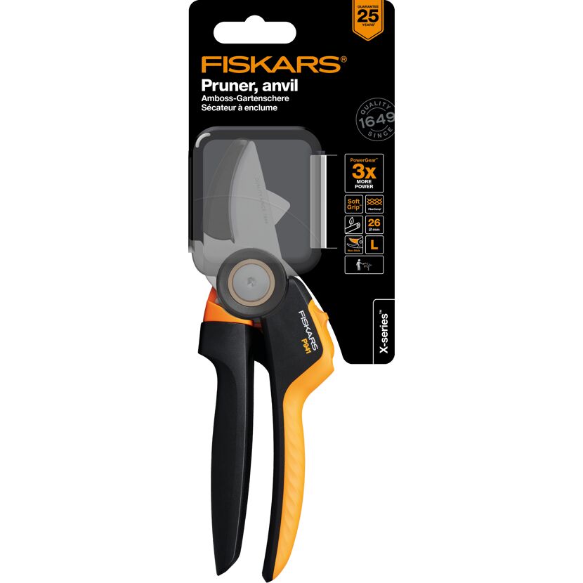 Fiskars Amboss-Gartenschere P941, Größe L