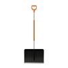 Schwarzer Schneeschieber Fiskars SnowXpert mit orangem Griff