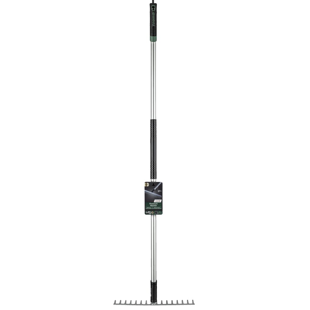 Premium-Rechen Carbonstahl 16 Zinken 155 cm