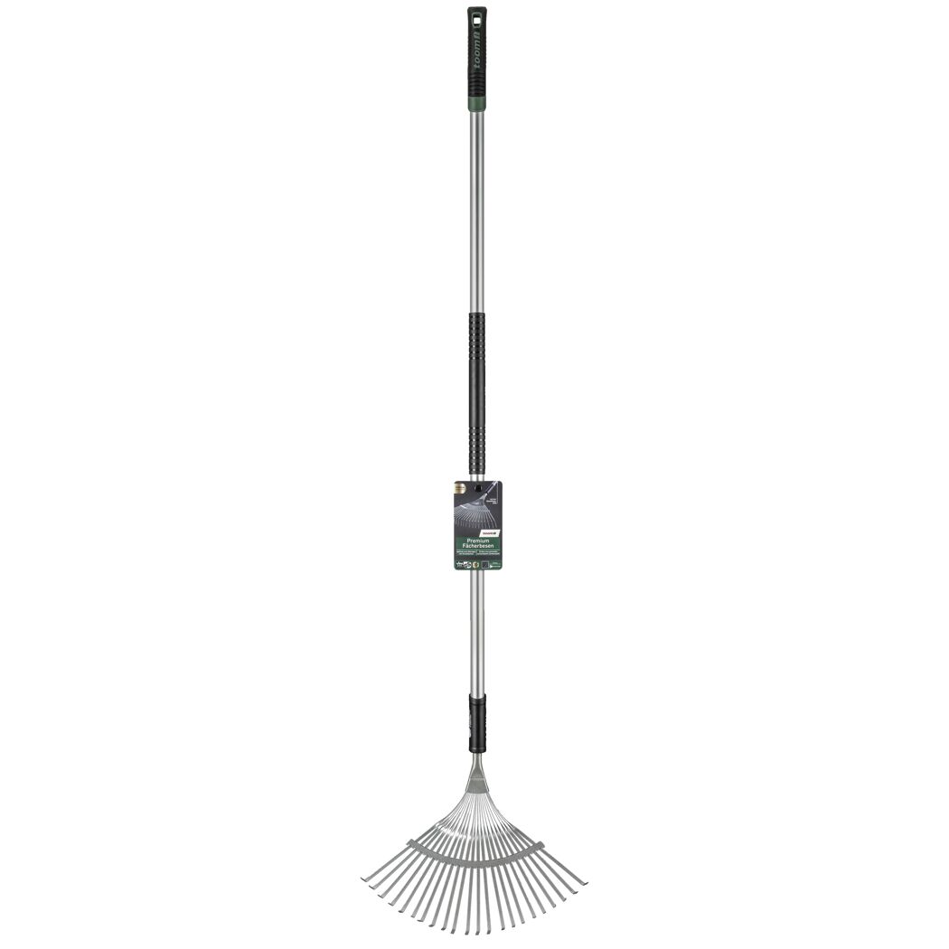 Premium-Fächerbesen Carbonstahl 22 Zinken 175 cm