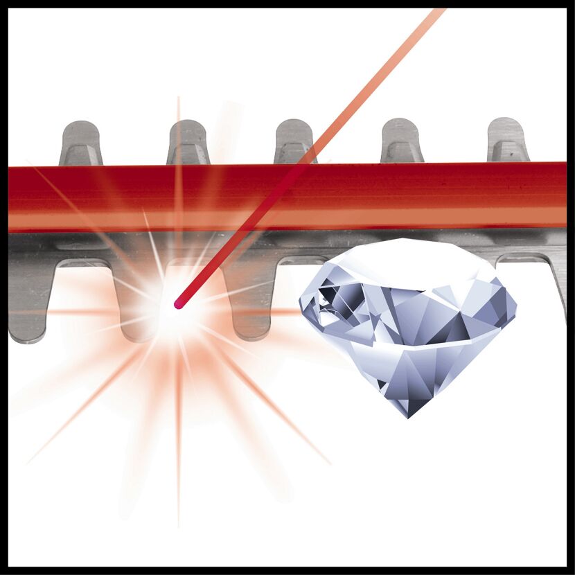 Lasergeschliffene Heckenschere mit Diamant