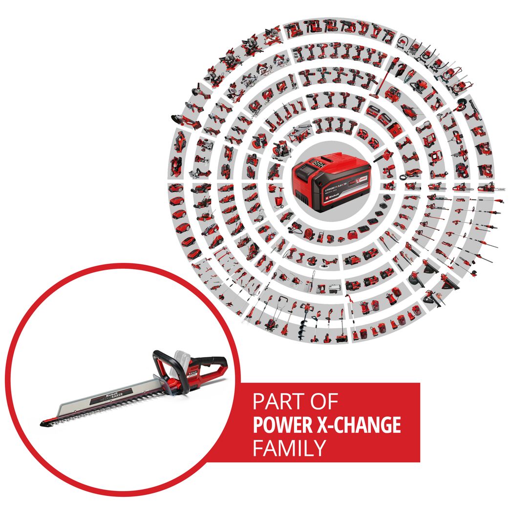 Akku-Heckenschere 'ARCURRA 18/55' Power X-Change ohne Akku und Ladegerät
