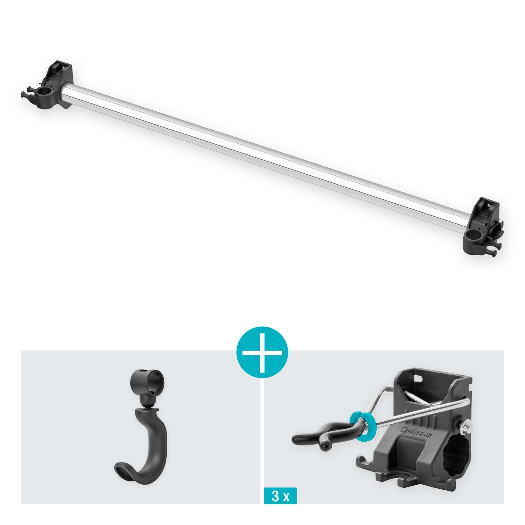 Gardena Gerätehalter Plus mit drei Halterungen und einem Haken