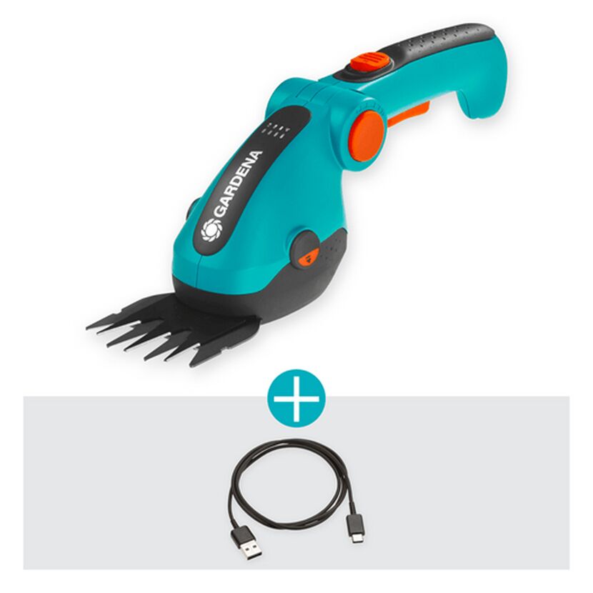 Gardena Akku-Grasschere ComfortCut Li mit Ladekabel