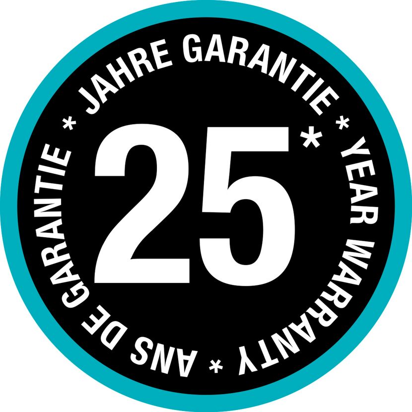 25 Jahre Garantie