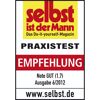 selbst ist der Mann Praxistest Empfehlung Note Gut (1,7)