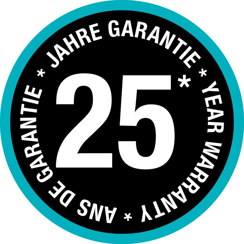 25 Jahre Garantie
