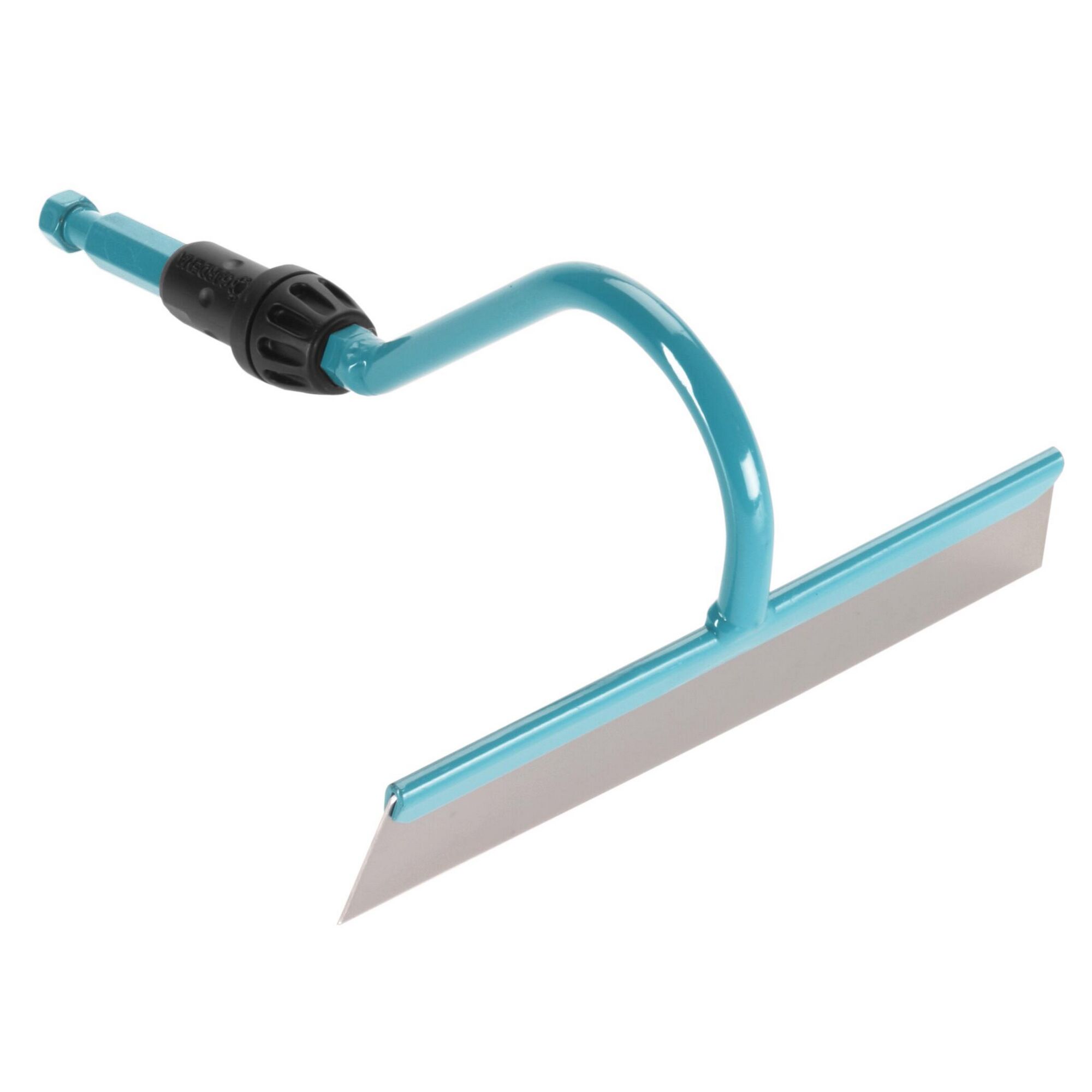 Rübenhacke, 18 cm, mit blauem Griff und silberner Klinge