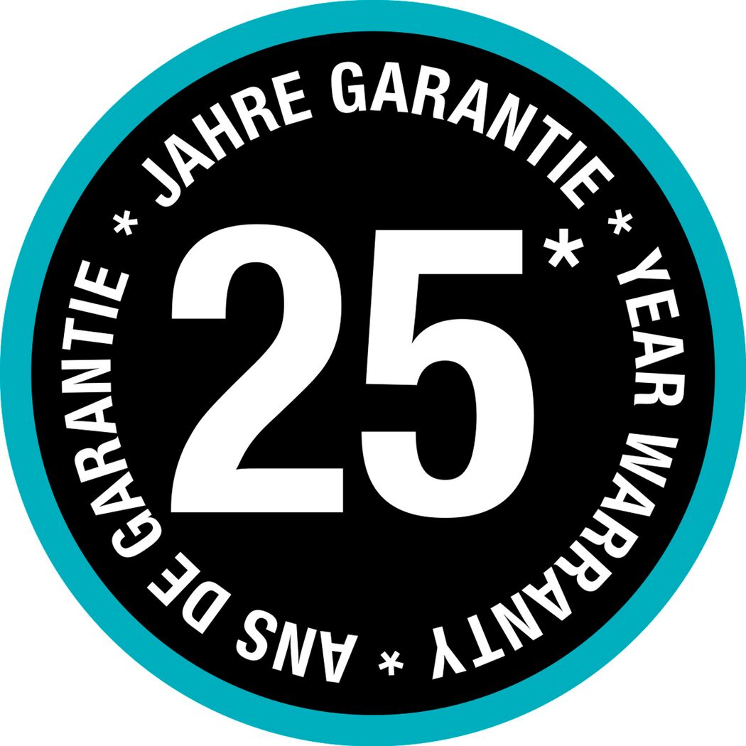 25 Jahre Garantie