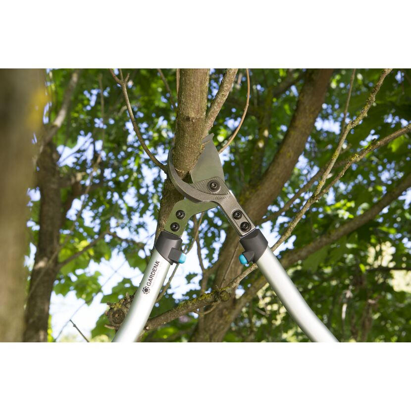 Gardena Astschere beim Schneiden eines Astes