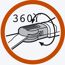 360° drehbarer Scherenkopf