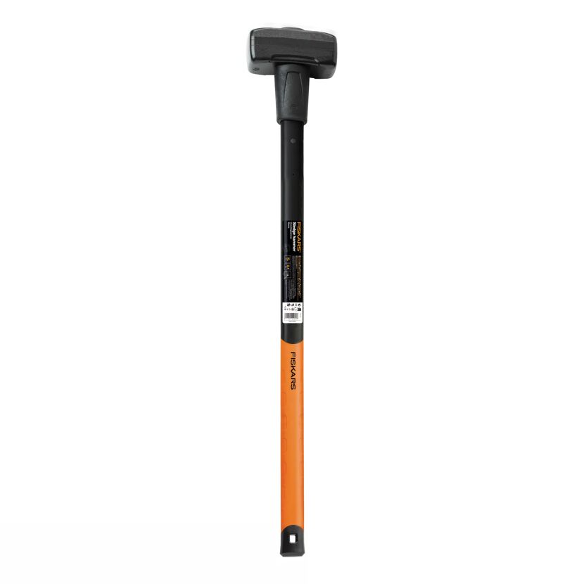Vorschlaghammer mit langem orangenem Stiel