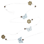 Verkleinertes Bild von Dekogirlande Schmetterlinge Blüten weiß/braun/grau 180 cm