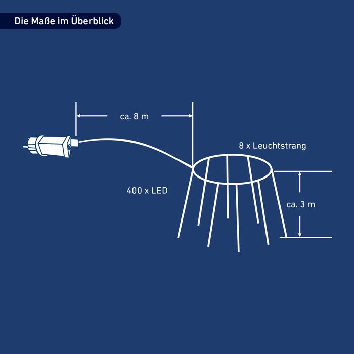toom BaummantelLichterkette warmweiß 400 LEDs außen