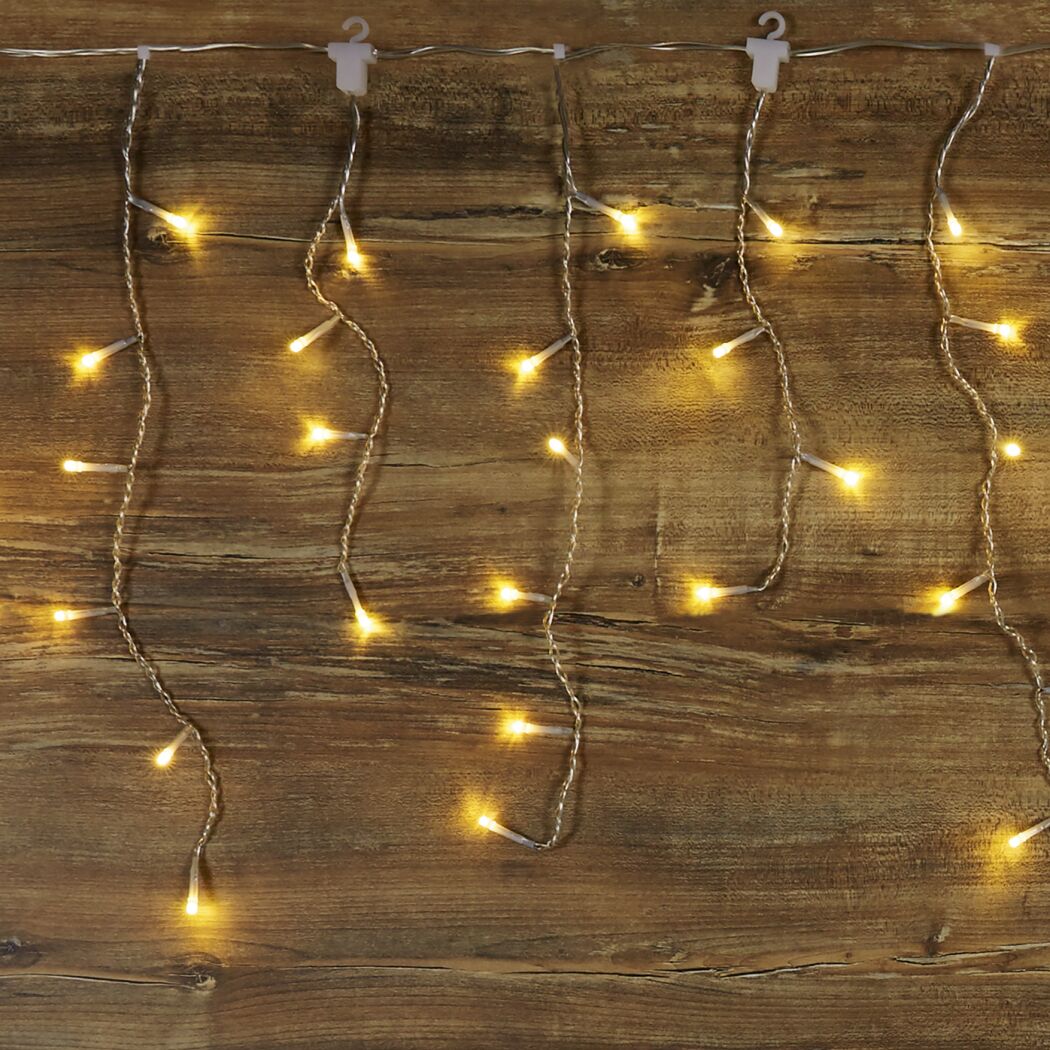 LED-Lichtervorhang 'Eisregen' 240 LEDs warmweiß 950 cm