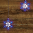 Verkleinertes Bild von Lichtervorhang Schneeflocke kaltweiß/blau 60 LEDs außen