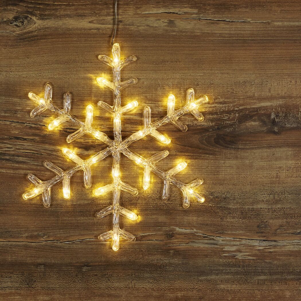 LED-Schneeflocke 24 LEDs warmweiß Ø 38 cm