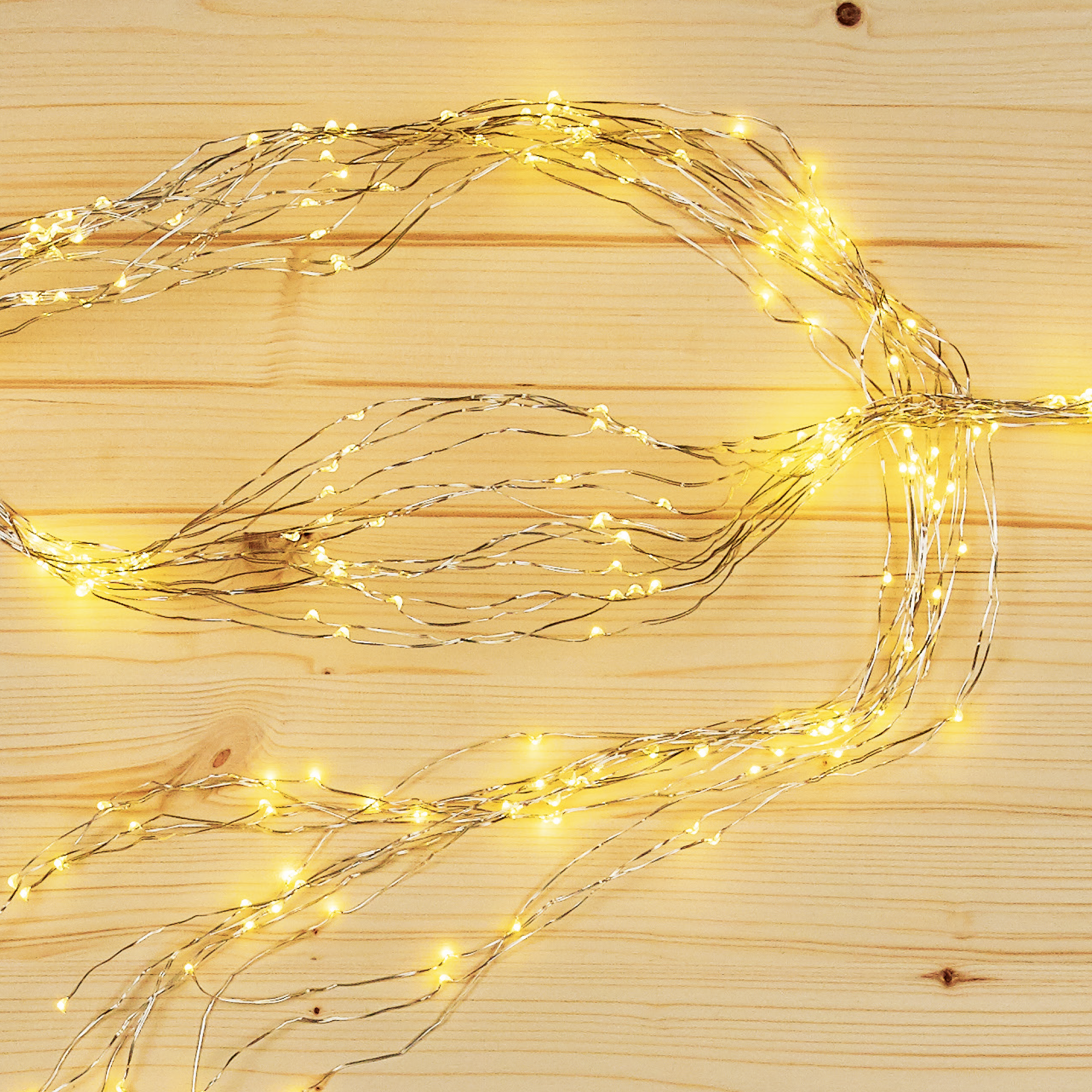 Lichterkette Draht warmweiß 100 LEDs innen