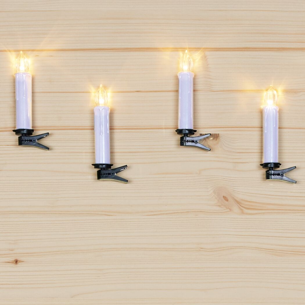 LED-Schaftkerzen-Erweiterungs-Set 5 LEDs warmweiß 5 Stück