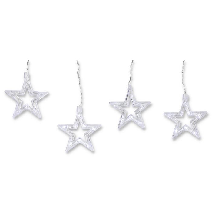 LED-Lichtervorhang 'Sterne' weiß, bunt