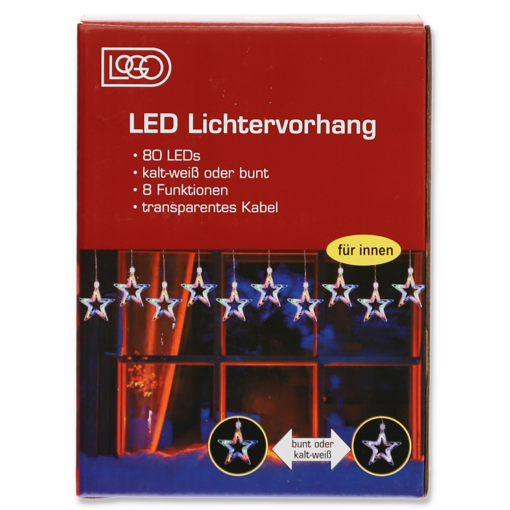 LED-Lichtervorhang 'Sterne' weiß, bunt + product picture