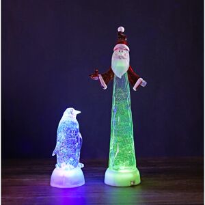 LED-Acryl-Figur 'Santa' bunt 3 LEDs, batteriebetrieben