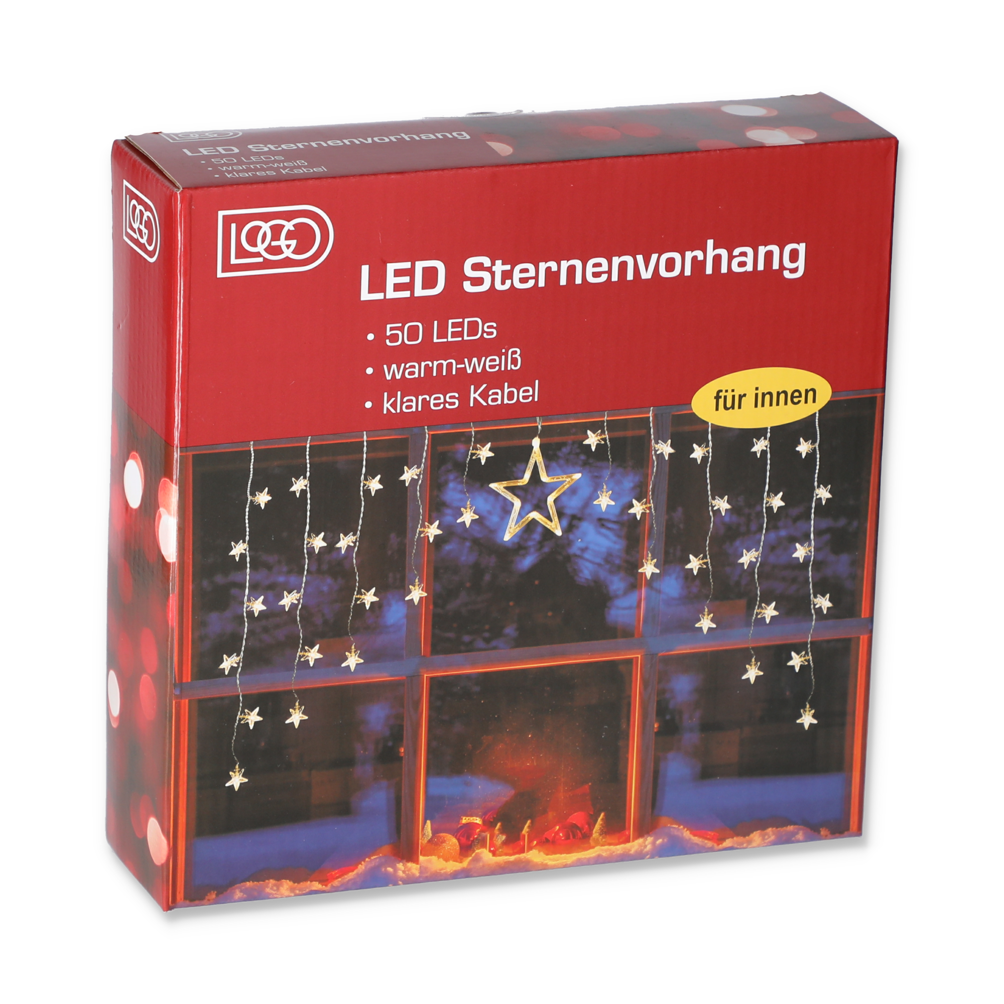 LED-Sternenvorhang 50 LEDs warmweiß 100 cm + product picture