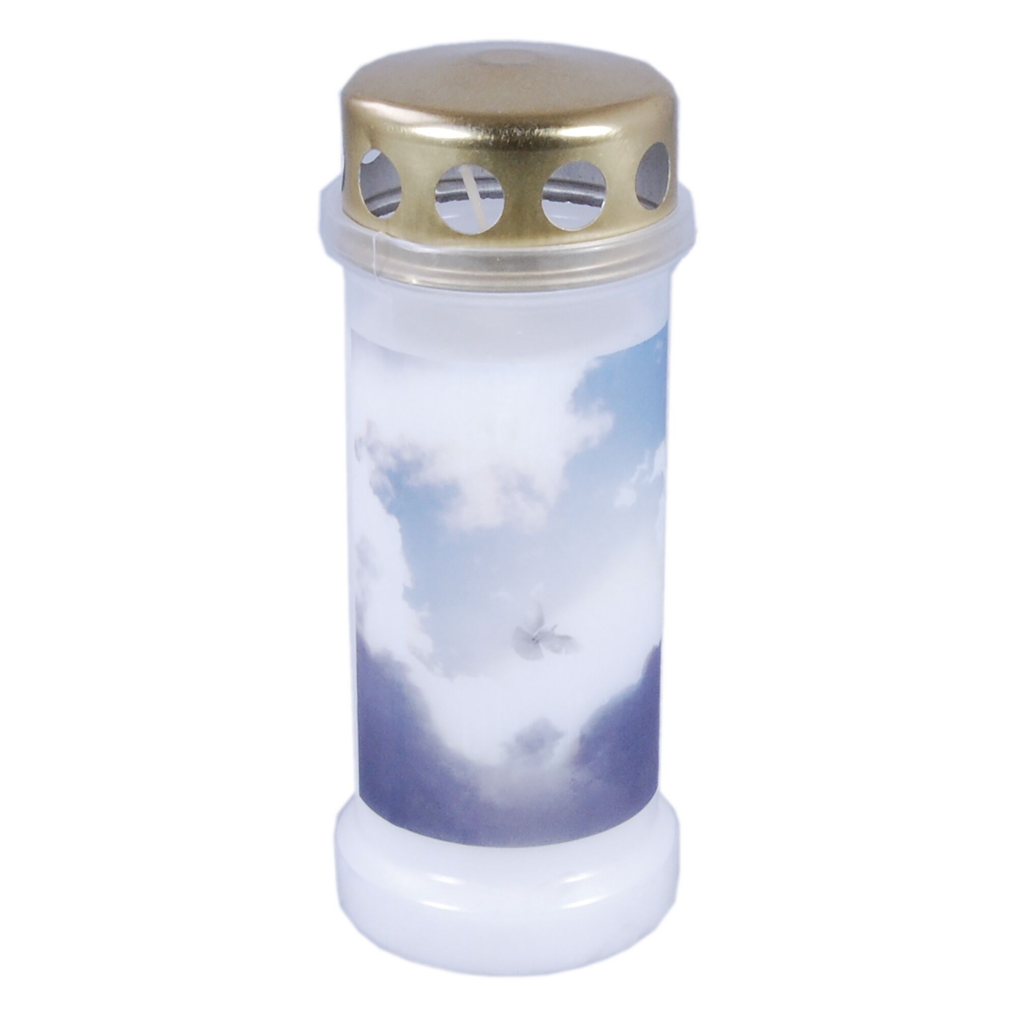 Grablicht mit Wolkenmotiv