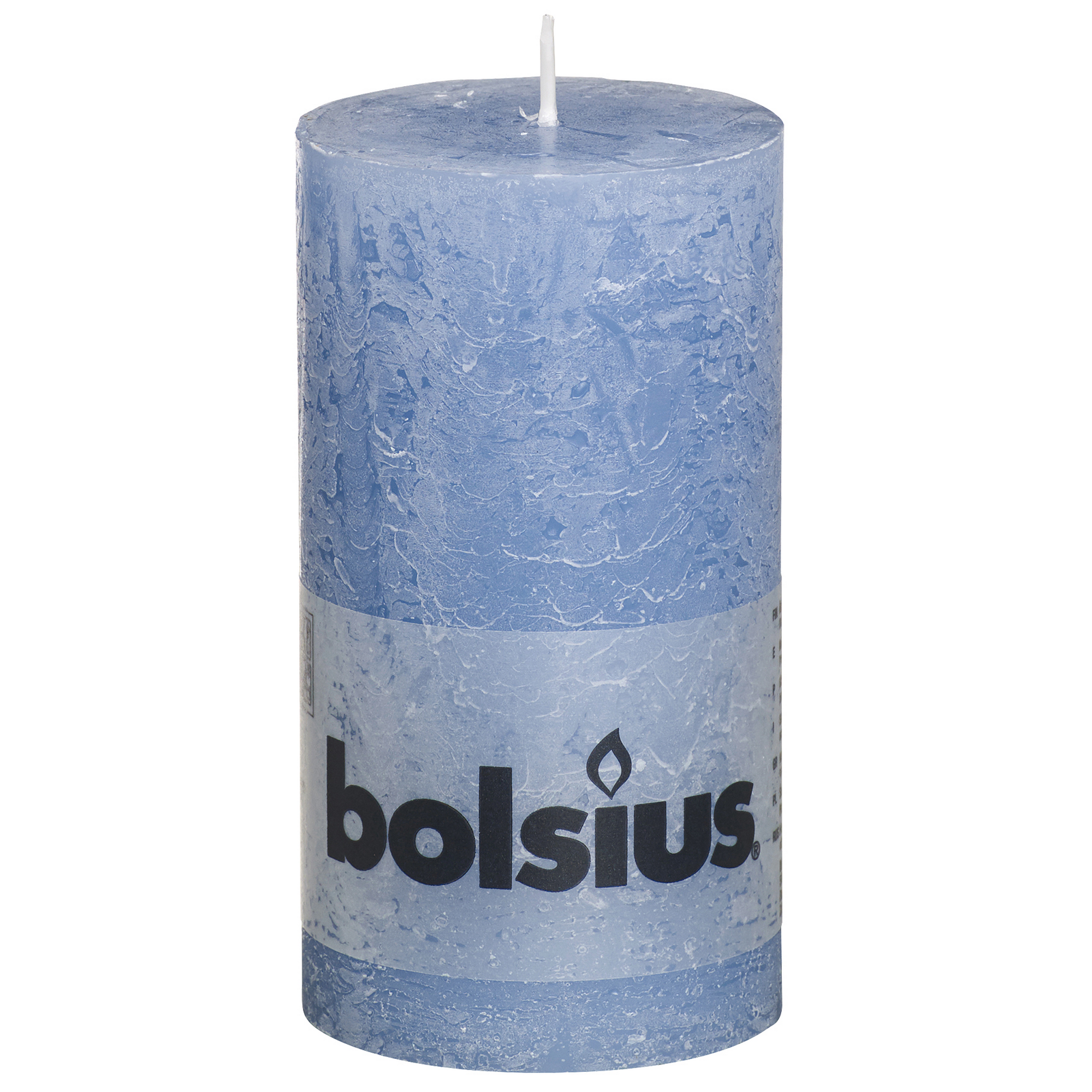 Stumpenkerze 'Rustik' blau Ø 6,8 x 13 cm + product picture