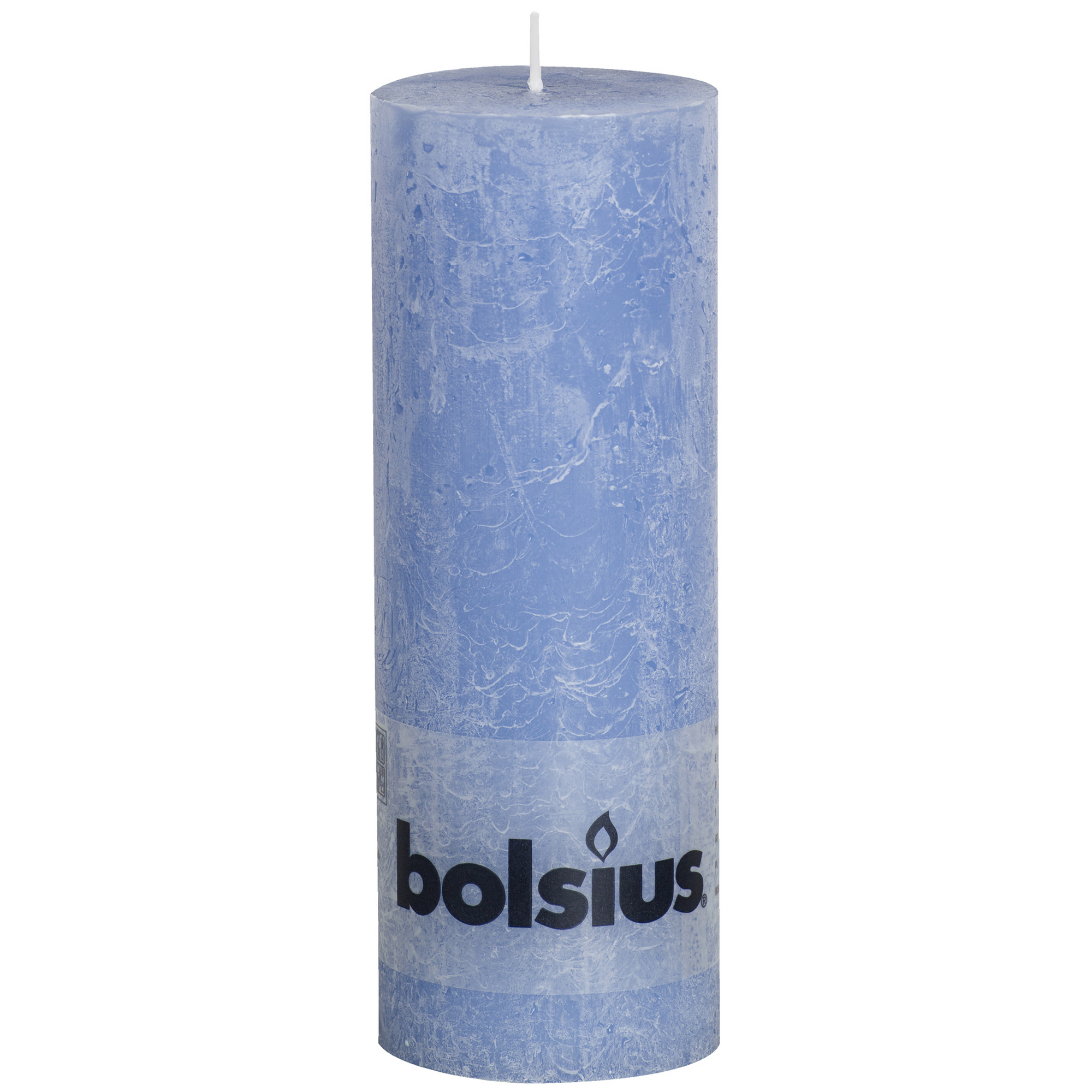Stumpenkerze 'Rustik' blau Ø 6,8 x 19 cm + product picture