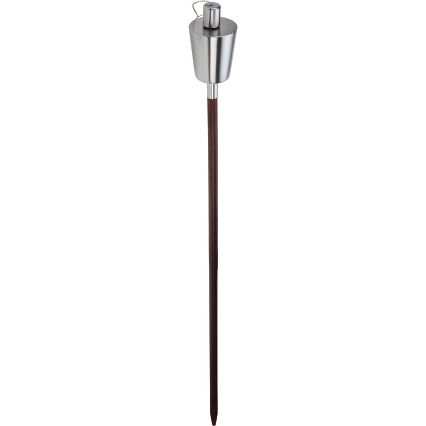 Metallfackel mit Holzgriff