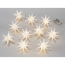 Verkleinertes Bild von LED-Lichterkette Sterne weiß 10 LEDs warmweiß 270 cm