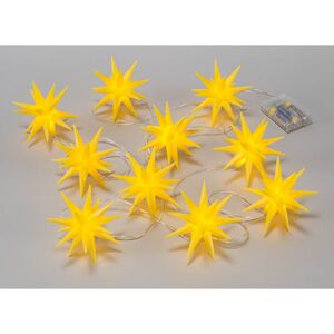 LED-Lichterkette Sterne gelb 10 LEDs warmweiß 270 cm