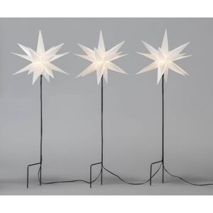 LED-Gartenstecker Sterne 6 LEDs warmweiß Ø 27 x 68 cm 3 Stück