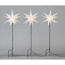Verkleinertes Bild von LED-Gartenstecker Sterne 6 LEDs warmweiß Ø 27 x 68 cm 3 Stück