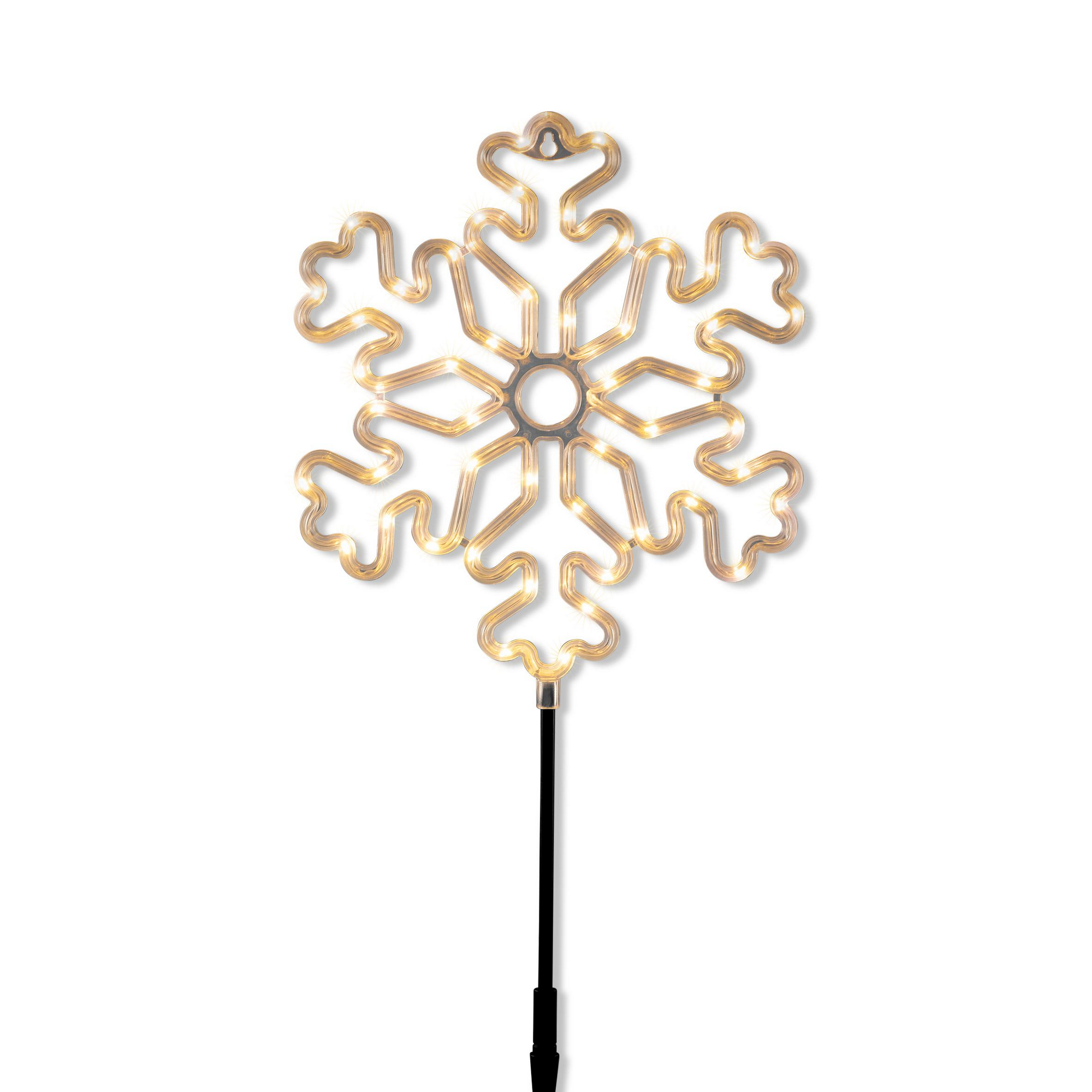 LED-Gartenstecker 'Schneeflocke' 56 LEDs warmweiß 25 x 53,7 cm + product picture