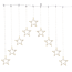 Verkleinertes Bild von LED-Lichtervorhang 'Sterne' 251 LEDs warmweiß 120 cm