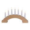 LED-Schwedenleuchter natur 7 LEDs warmweiß 38,5 x 23 cm