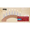 LED-Schwedenleuchter natur 7 LEDs warmweiß 38,5 x 23 cm
