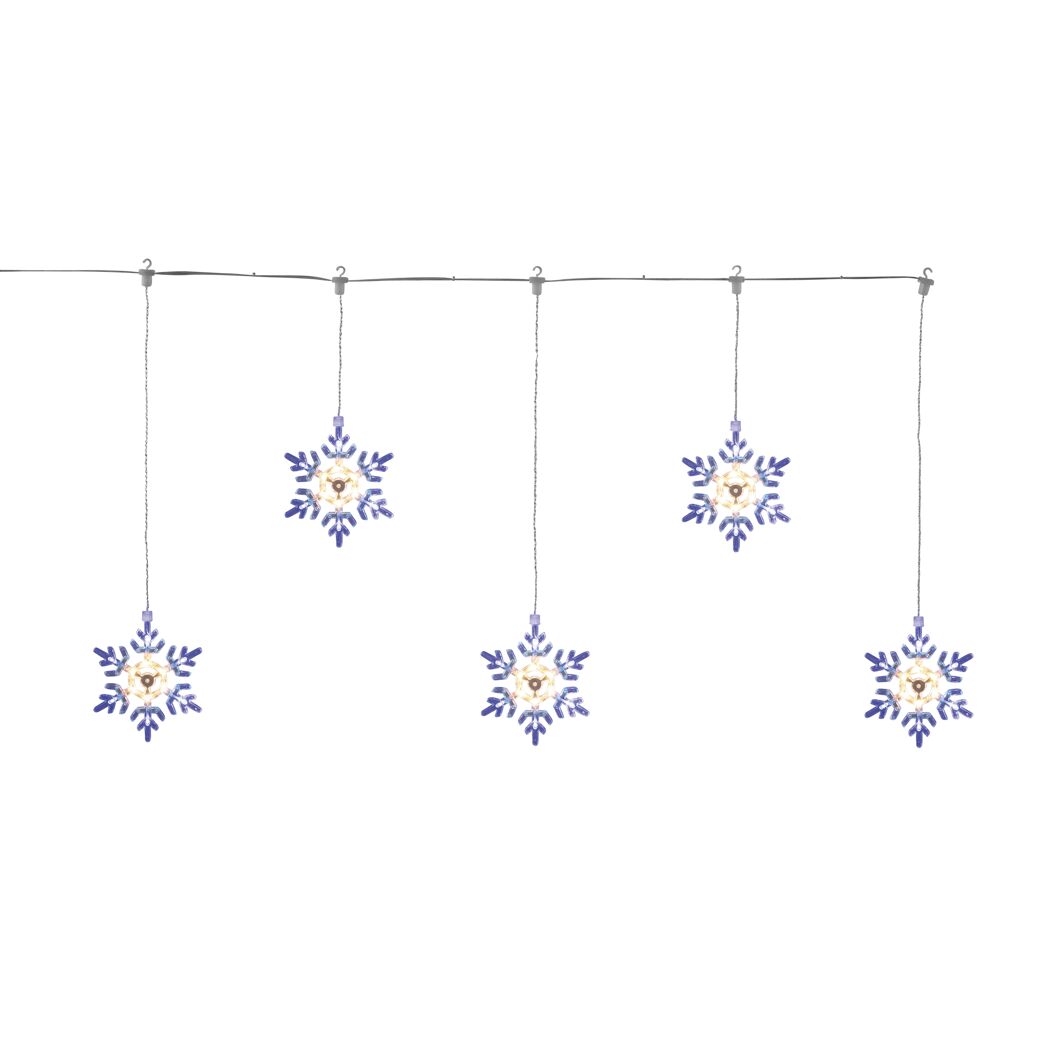 LED Lichterkette mit Schneeflocken